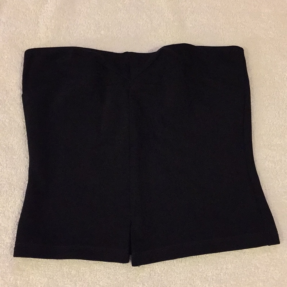 Bebe black strapless top